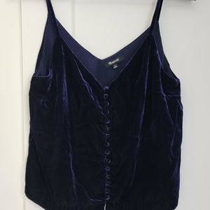 Madewell Velvet Cami. Size 6